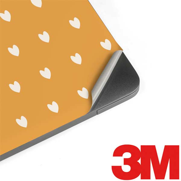 Yellow and White Hearts MacBook Skins