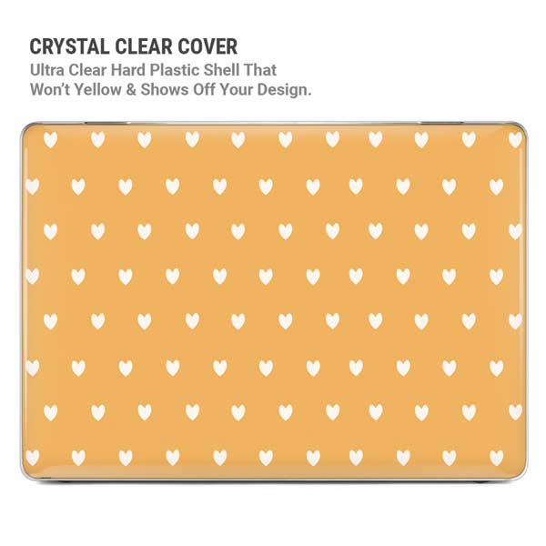 Yellow and White Hearts MacBook Cases