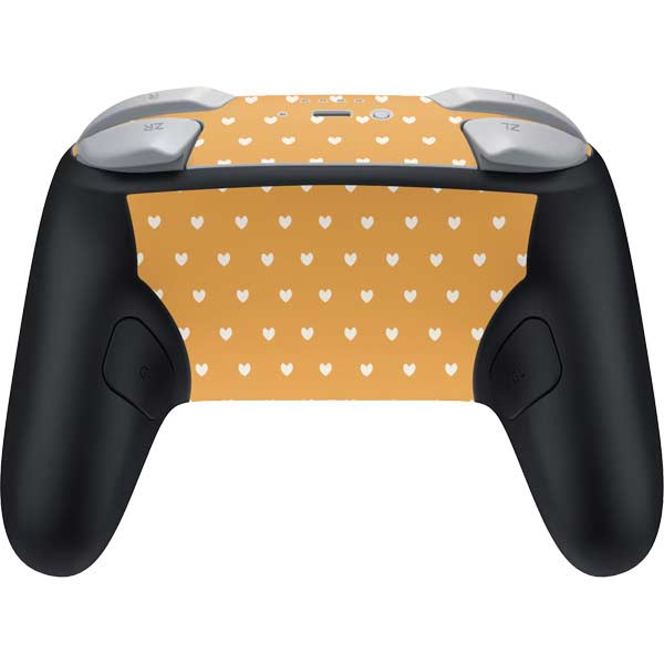 Yellow and White Hearts Nintendo Switch 2 (2025) Pro Controller Skin