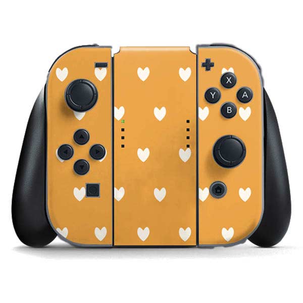 Yellow and White Hearts Nintendo Skins