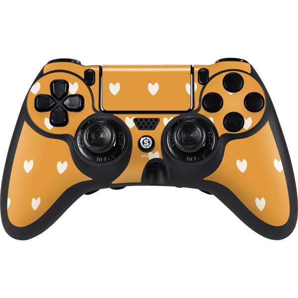 Yellow and White Hearts PlayStation PS4 Skins