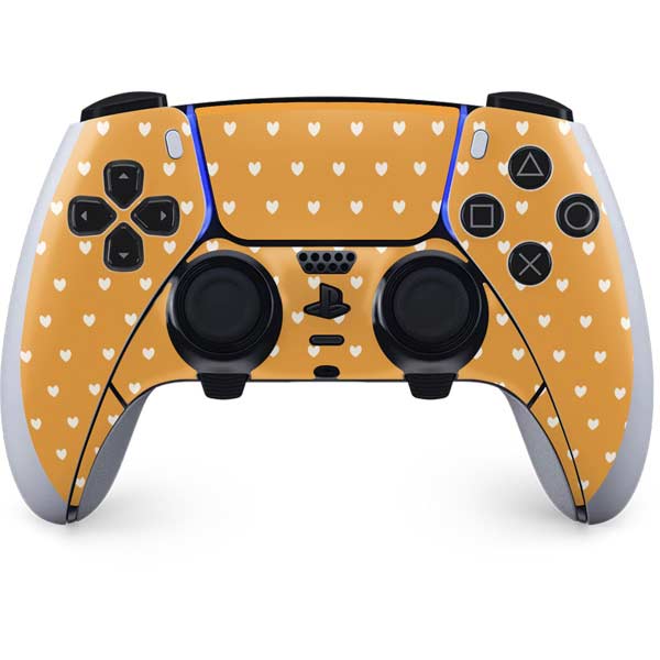 Yellow and White Hearts PlayStation PS5 Skins