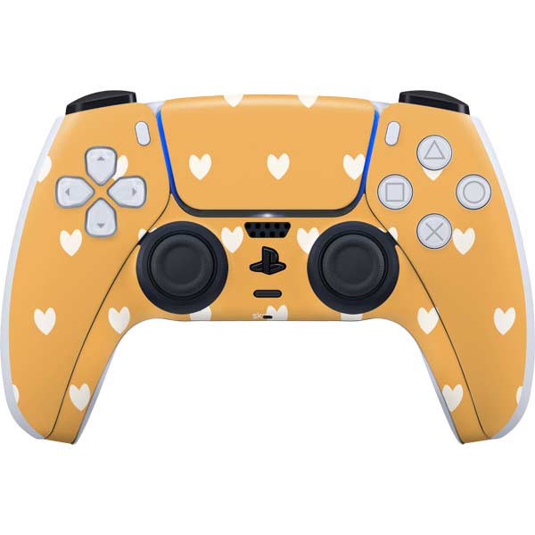 Yellow and White Hearts PlayStation PS5 Skins