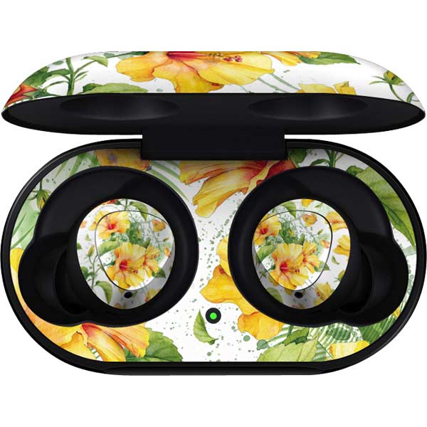 Yellow Hibiscus Galaxy Buds Skin