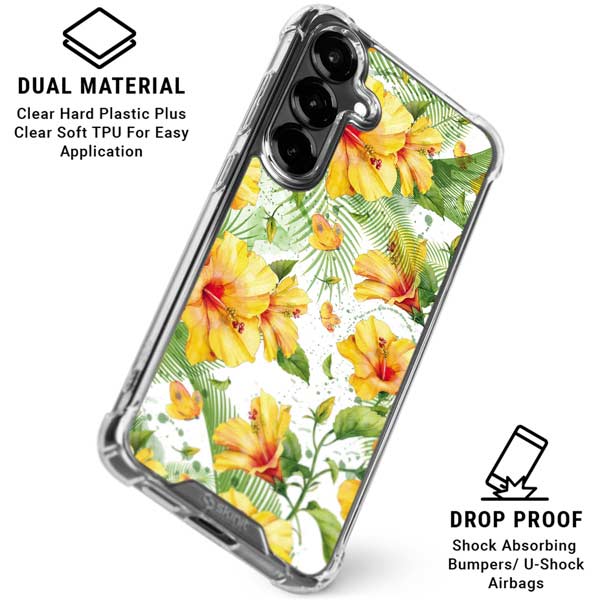 Yellow Hibiscus Galaxy S26 Plus Clear Case
