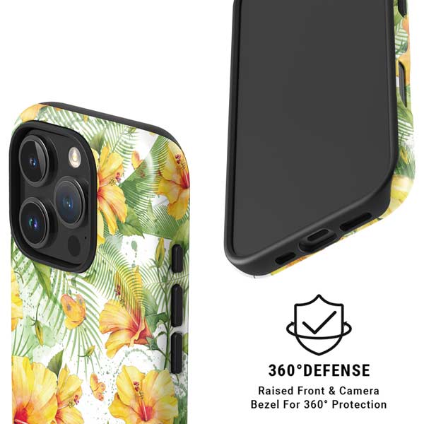 Yellow Hibiscus iPhone 16 Pro Max Magsafe Impact Case