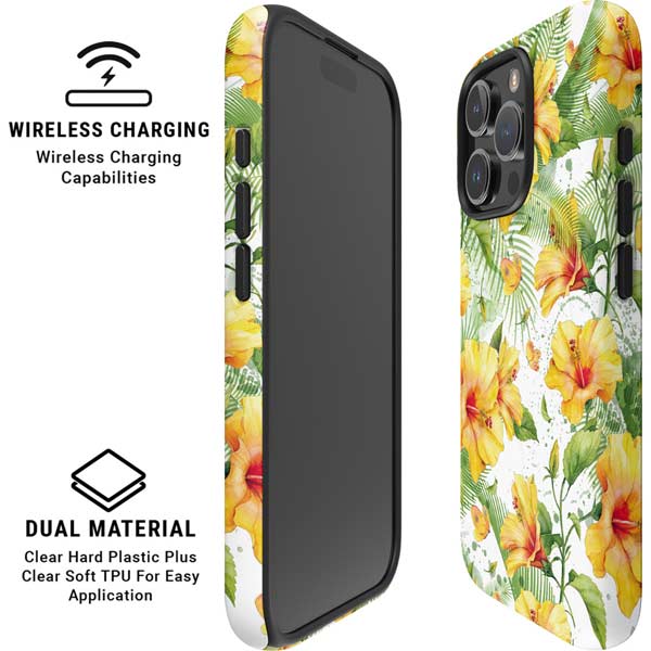 Yellow Hibiscus iPhone 16 Pro Max Magsafe Impact Case