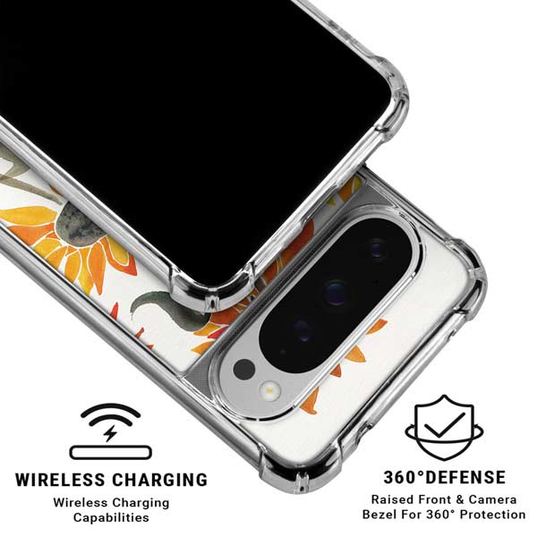 Yellow Sunflower by Cat Coq Google Pixel 10 Pro Clear Case