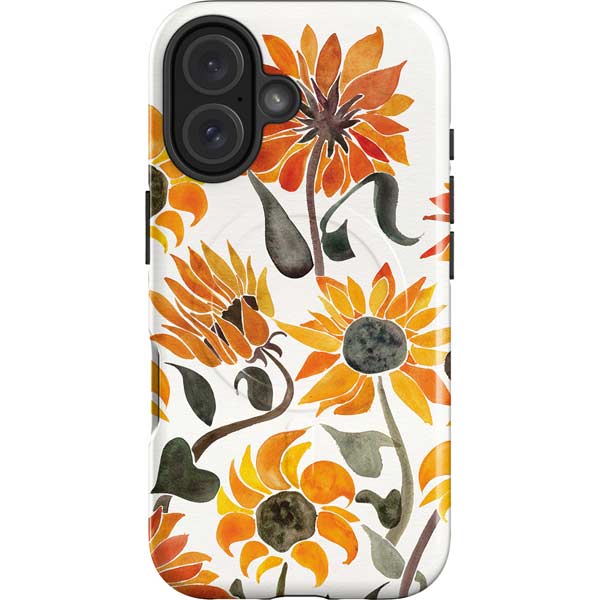 Yellow Sunflower by Cat Coq iPhone 16 Magsafe Impact Case