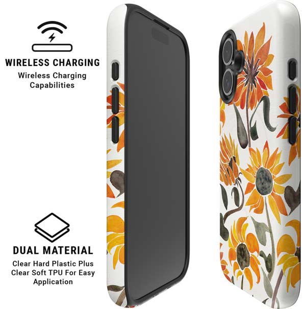 Yellow Sunflower by Cat Coq iPhone 16 Magsafe Impact Case