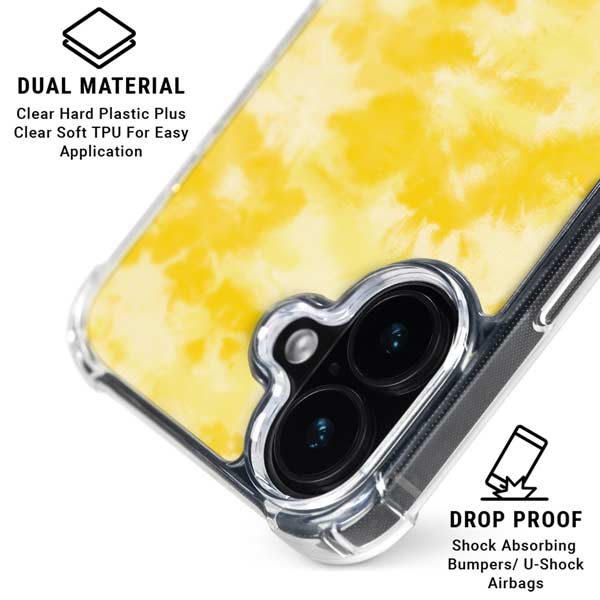 Yellow Tie Die iPhone 17 Clear Case