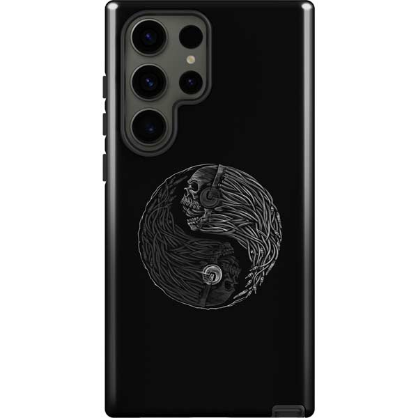 Liquid Blue Yin Yang Music Skulls Galaxy S23 Ultra Pro Case
