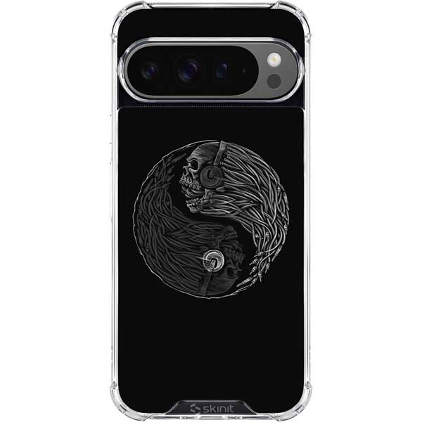 Liquid Blue Yin Yang Music Skulls Google Pixel 10 Pro XL Clear Case