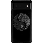 Liquid Blue Yin Yang Music Skulls Pixel Cases