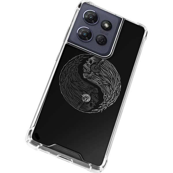 Liquid Blue Yin Yang Music Skulls Moto G 5G (2025) Clear Case