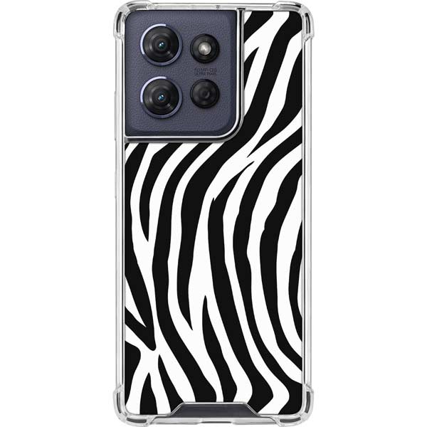 Zebra Print Moto G 5G (2025) Clear Case