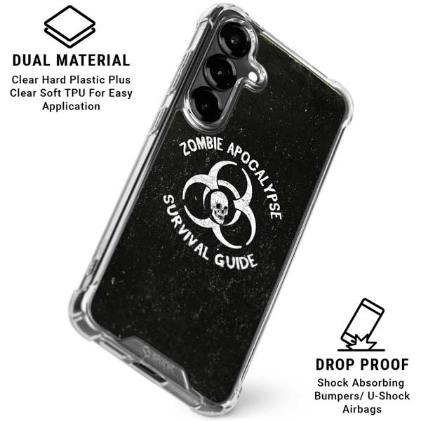 Zombie Apocalypse Survival Guide Galaxy S26 Clear Case