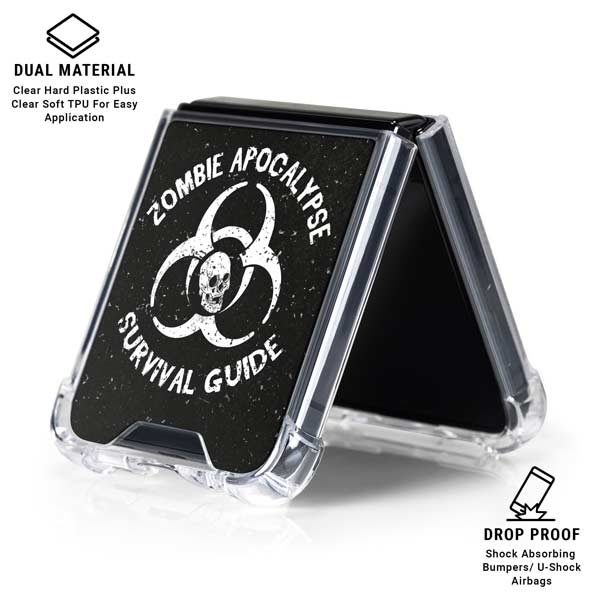 Zombie Apocalypse Survival Guide Galaxy Z Flip7 Clear Case
