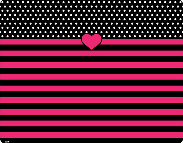 Polka Dots and Stripes Heart in Pink Xbox Series S Skins