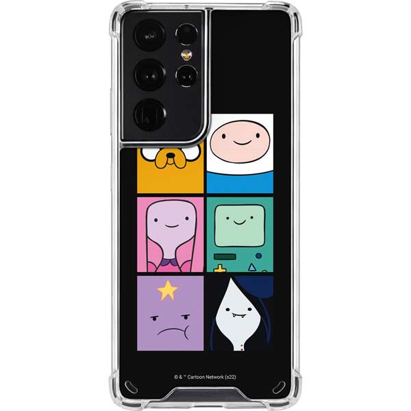 Adult Swim Adventure Time Character Tiles Galaxy S21 Ultra 5G Clear Case