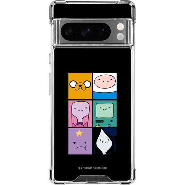 Adult Swim Adventure Time Character Tiles Google Pixel 8 Pro Clear Case