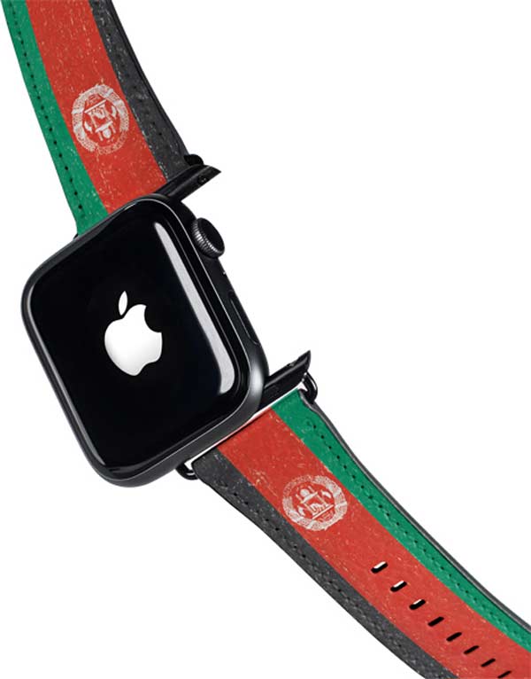 Afghanistan Flag Distressed Apple Watch Band 38-40mm