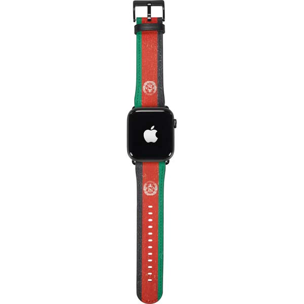 Afghanistan Flag Distressed Apple Watch Band 38-40mm