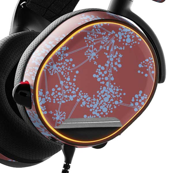 Airy Blue Floral SteelSeries Arctis 3 Skin