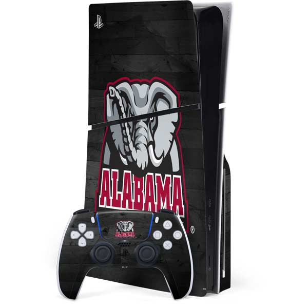 University of Alabama Basketball Wood PS5 Slim Disk Bundle Skin