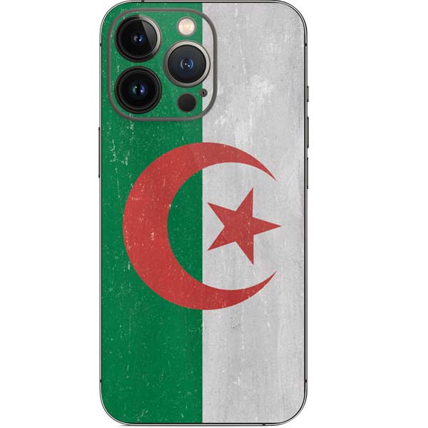 Algeria Flag Distressed iPhone 13 Pro Skin