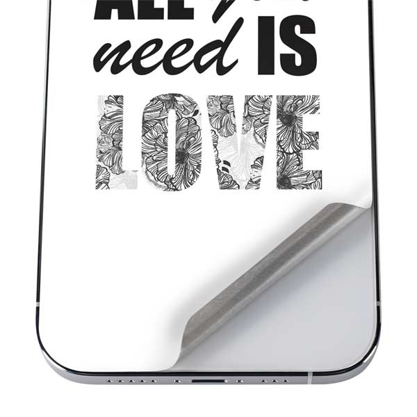 All You Need Is Love BW iPhone 12 Pro Skin