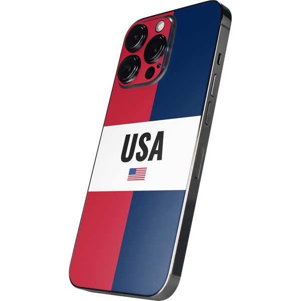 American Flag Color Block iPhone 13 Pro Skin