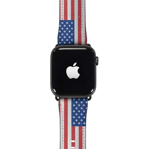 American Flag Distressed Apple Watch Band 38-40mm