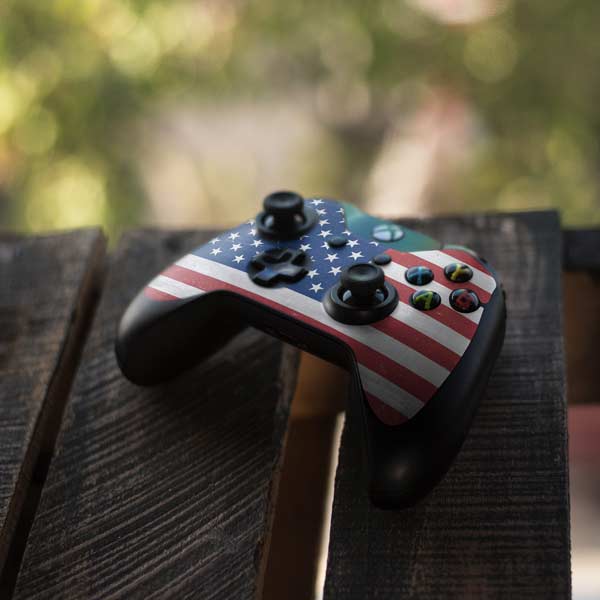 American Flag Distressed Xbox One Controller Skin