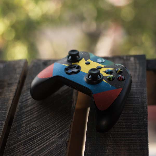 Antigua and Barbuda Flag Distressed Xbox One Controller Skin