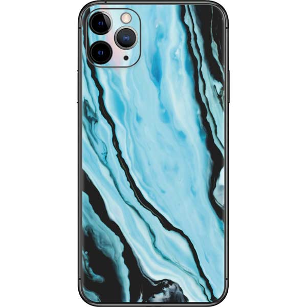 Aqua Blue Marble Ink iPhone 11 Pro Max Skin