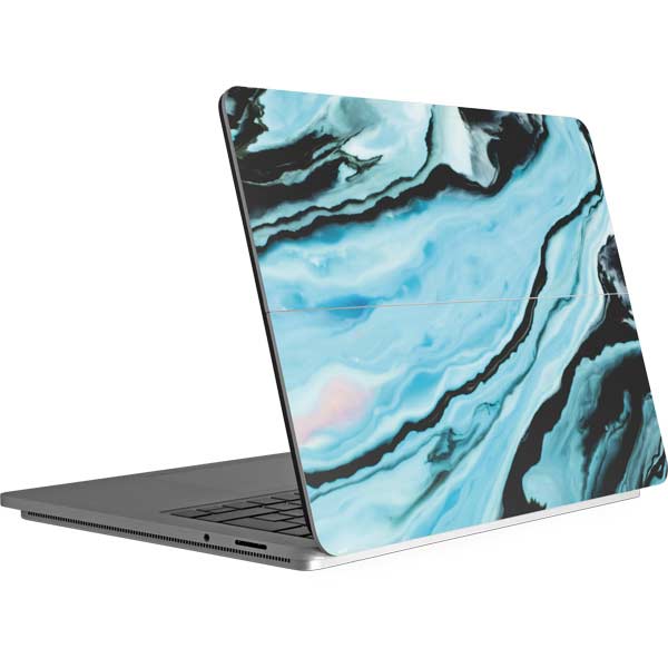 Aqua Blue Marble Ink Surface Laptop Studio Skin