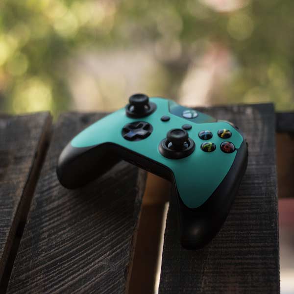 Aqua Blue Blue Solid Xbox One Controller Skin