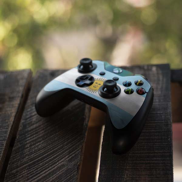 Argentina Flag Distressed Xbox One Controller Skin