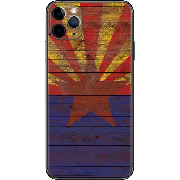 Arizona Flag Dark Wood iPhone 11 Pro Max Skin