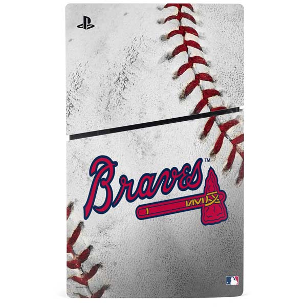 MLB Atlanta Braves Game Ball PS5 Slim Disk Bundle Skin