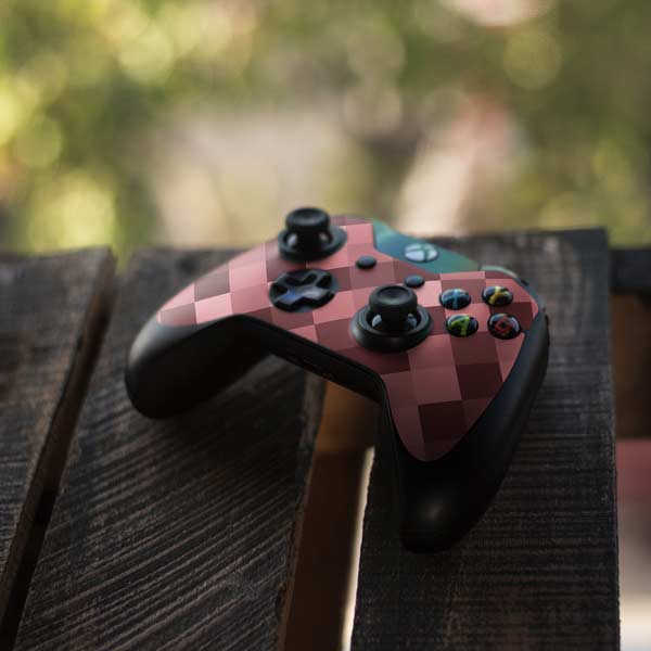 Autumn Red Geometric Xbox One Controller Skin