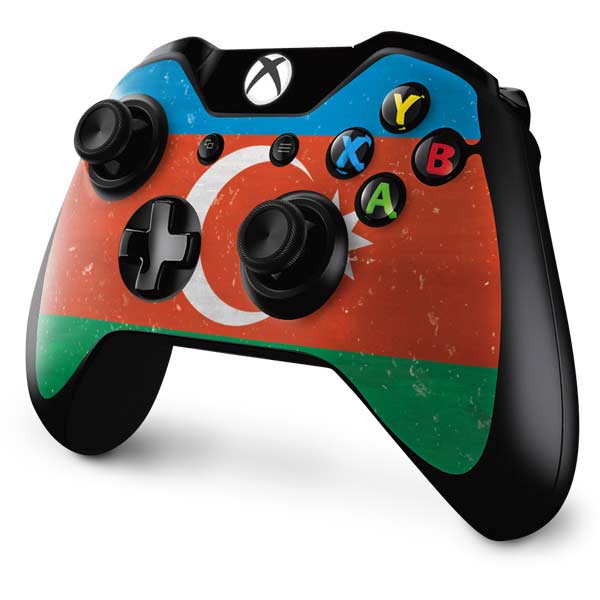 Azerbaijan Flag Distressed Xbox One Controller Skin