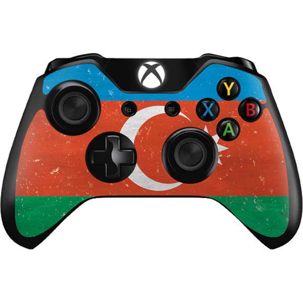 Azerbaijan Flag Distressed Xbox One Controller Skin
