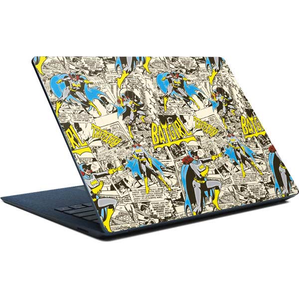 DC Comics Batman Batgirl Vintage Action pose pattern Surface Laptop Skin