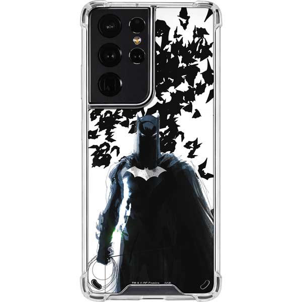DC Comics Batman Holding batarang Art Galaxy S21 Ultra 5G Clear Case