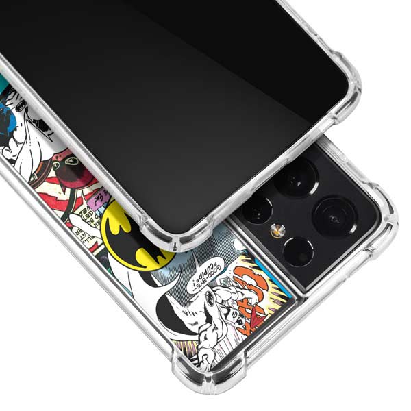 DC Comics Batman Vintage Pose Collage Art Galaxy S21 Ultra 5G Clear Case