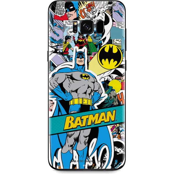 DC Comics Batman Vintage Pose Collage Art Galaxy S8 Plus Skin