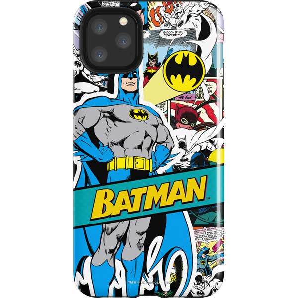 DC Comics Batman Vintage Pose Collage Art iPhone 11 Pro Max Impact Case