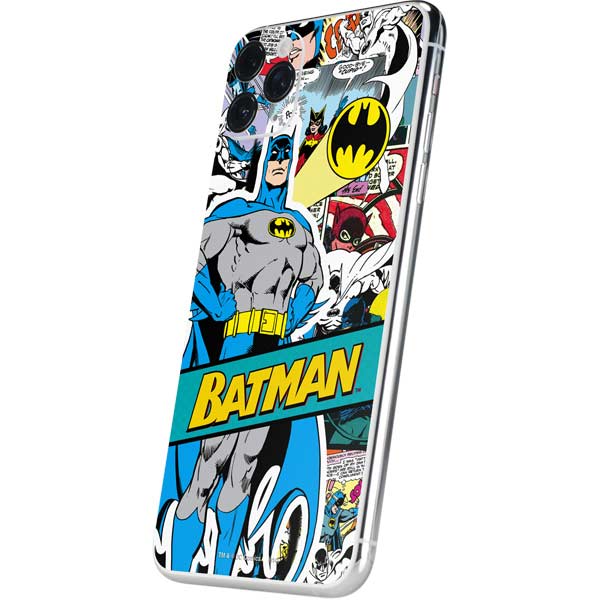 DC Comics Batman Vintage Pose Collage Art iPhone 11 Pro Max Skin